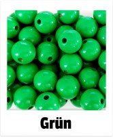 Holzperlen 16mm grün